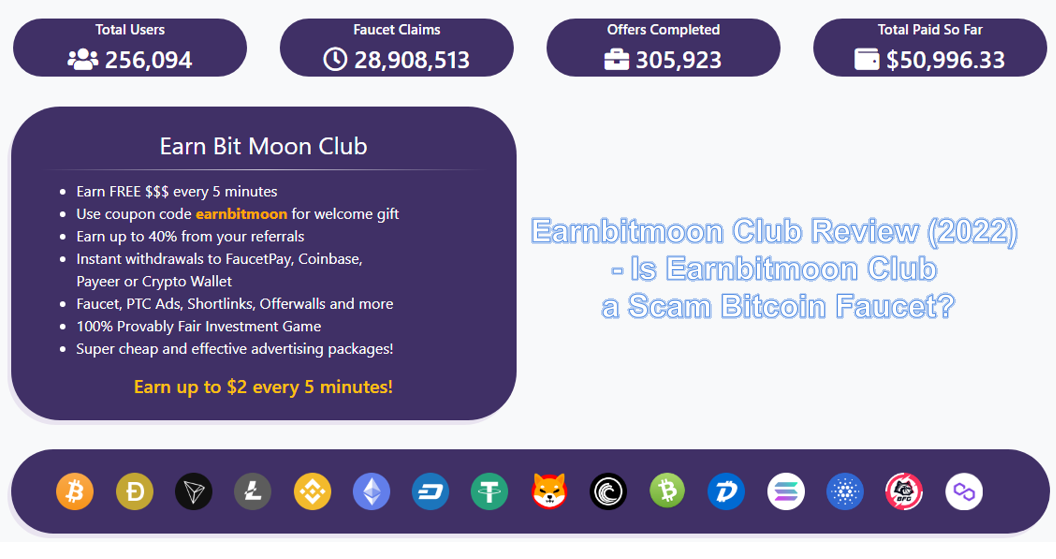 Is Earnbitmoon Club a Scam Bitcoin Faucet